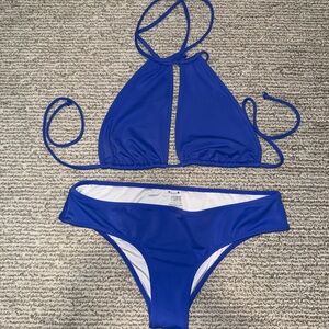 PINK Victoria's Secret Blue Bikini Set